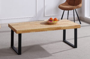 MESA CENTRO NATURAL 120 x 60 CM  ROBLE NORDISH / NEGRO.