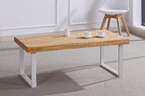 MESA CENTRO NATURAL 120 x 60 CM  ROBLE NORDISH / BLANCO.