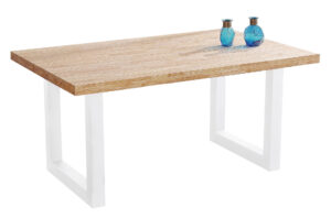 MESA COMEDOR FIJA LOFT  160 x 100 CM  ROBLE NORDISH / BLANCO.