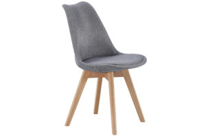 SILLA COMEDOR TAPIZADA BISTRO TEJIDO GRIS pak de 4 sillas