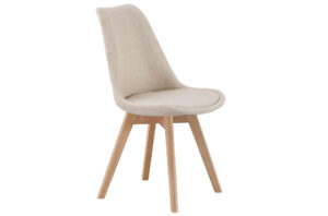 SILLA COMEDOR TAPIZADA BISTRO TEJIDO BEIGE pak de 4 sillas