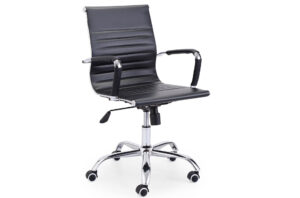 SILLÓN GIRATORIO LUCY SÍMIL PIEL NEGRO