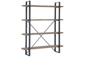 ESTANTERIA ALTA PLANK ROBLE AMERICAN / NEGRO.