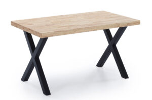MESA COMEDOR FIJA X-LOFT 140 x 80 CM  ROBLE / NEGRO