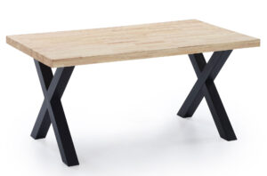 MESA COMEDOR FIJA X-LOFT 160 x 90 CM  ROBLE / NEGRO.