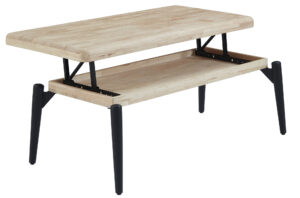 MESA CENTRO ELEVABLE MOON 120 x 60 CM ROBLE NORDISH / NEGRO.