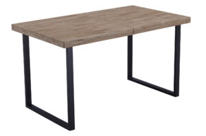 MESA COMEDOR EXTENSIBLE STEVE 140 - 180 x 80 CM ROBLE HONEY / NEGRO