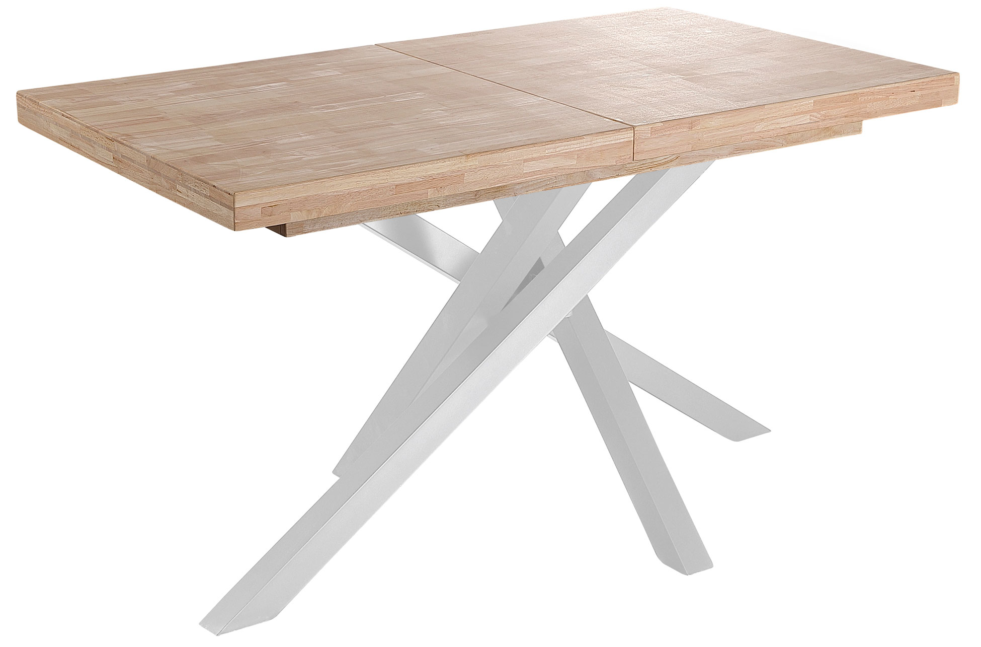MESA COMEDOR EXTENSIBLE XENA 140 - 180 - 220 x 90 CM ROBLE NORDISH / BLANCO.
