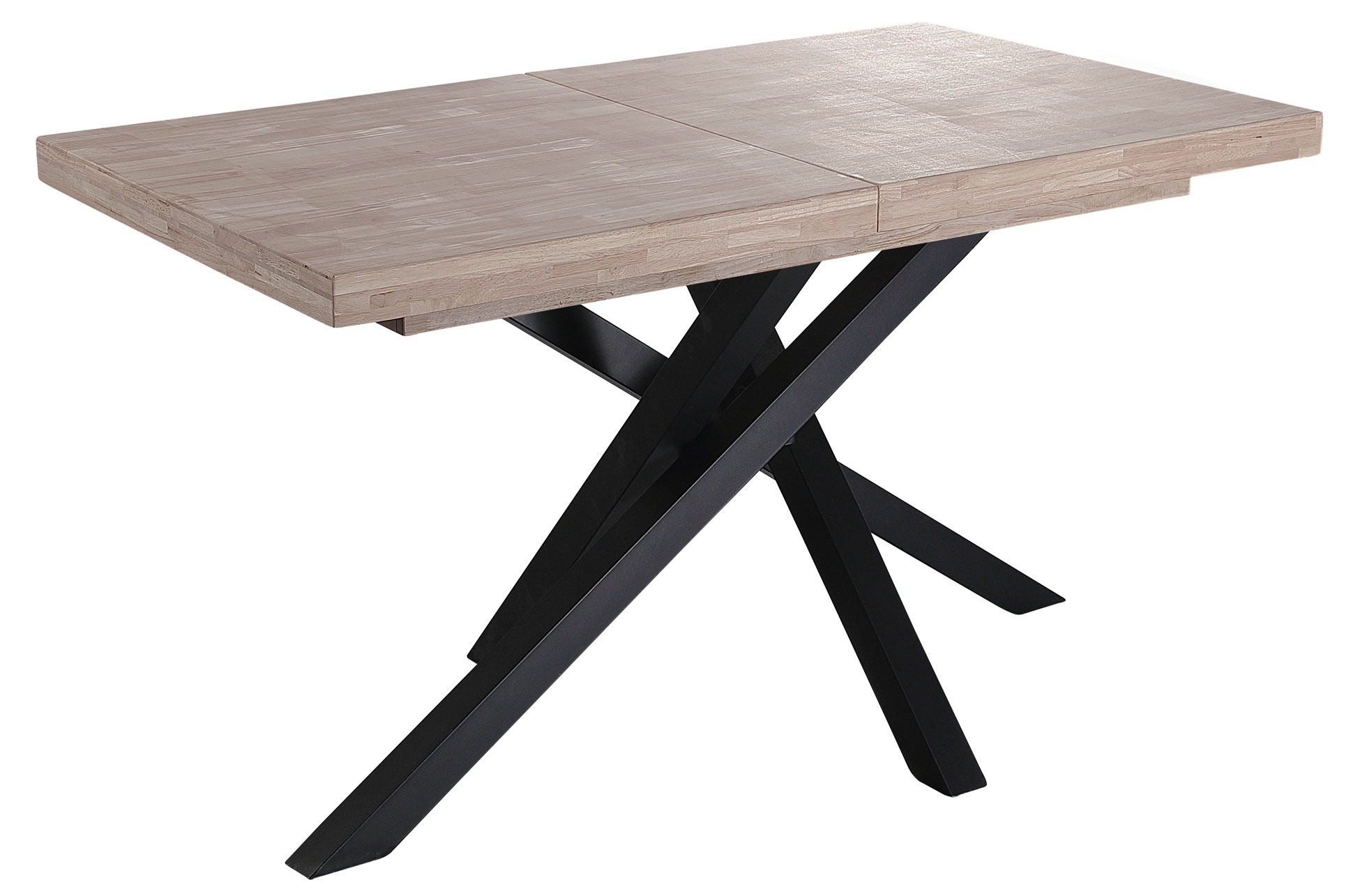 MESA COMEDOR EXTENSIBLE XENA 140 - 180 - 220 x 90 CM ROBLE HONEY / NEGRO.