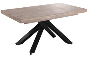 MESA COMEDOR EXTENSIBLE XENA 160 - 200 - 240 x 90 CM  ROBLE HONEY / NEGRO.