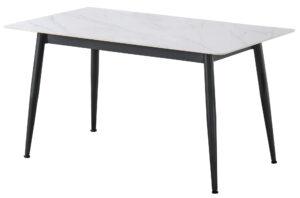 MESA COMEDOR FIJA BERNA 140 x 80 CM CERAMIC BLANCO