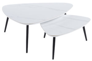 MESA CENTRO NIDO IBIZA CERAMIC BLANCO / NEGRO.