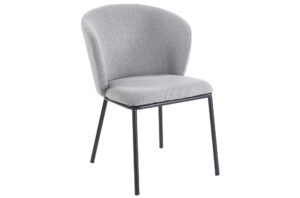 SILLA COMEDOR MARGOT TEJIDO GRIS / NEGRO 	pak de 2 sillas