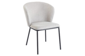 SILLA COMEDOR MARGOT TEJIDO BEIGE / NEGRO 	pak de 2 sillas