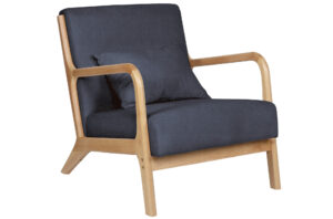 BUTACA TOKIO TEJIDO GRIS / MADERA