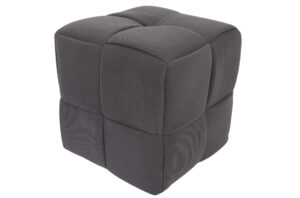 PUFF 45 X 45 CM CORDUROY GRIS