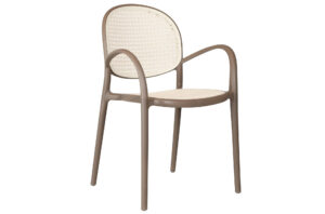 SILLON MASIA POLIPROPILENO TOPO / RATTAN. Pak de 4