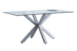 MESA COMEDOR FIJA CROSS 160 x 90 CM  BLANCO.