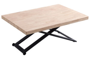 MESA CENTRO ELEVABLE ZOE 120 x 80 CM ROBLE NORDISH / NEGRO.