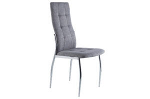SILLA COMEDOR DIANA TEJIDO GRIS / CROMO Pak de 4