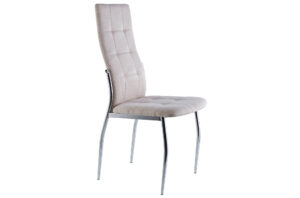 SILLA COMEDOR DIANA TEJIDO BEIGE / CROMO Pak de 4